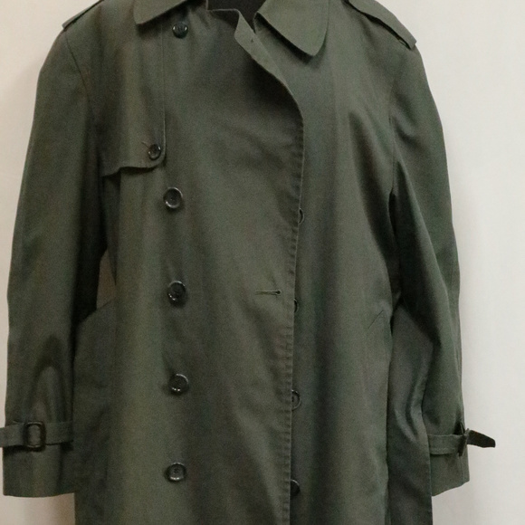 VTG LONDON FOG Woven Gray Over Coat Sz 42 S Men - Picture 2 of 8